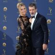 Antonio Banderas et sa compagne Nicole Kimpel au 70ème Primetime Emmy Awards au théâtre Microsoft à Los Angeles, le 17 septembre 2018 .