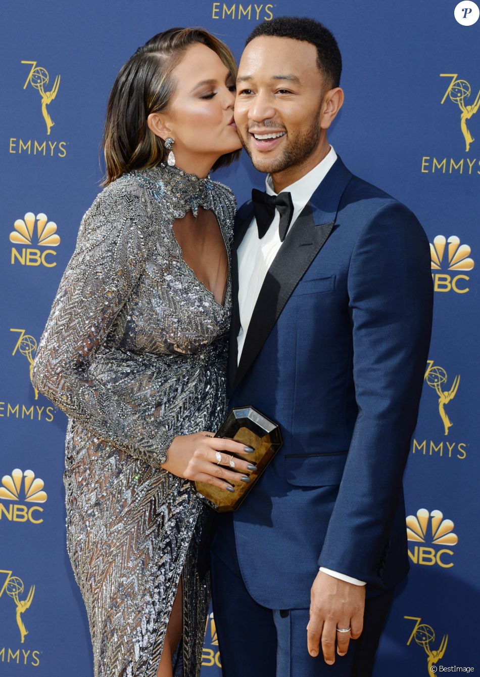 John Legend Et Sa Femme Chrissy Teigen Au 70ème Primetime Emmy Awards Au Théâtre Microsoft à Los 6130