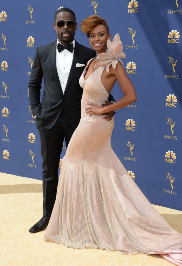 Sterling K Brown et sa femme Ryan Michelle Bathe au 70ème Primetime Emmy Awards au théâtre Microsoft à Los Angeles, le 17 septembre 2018.