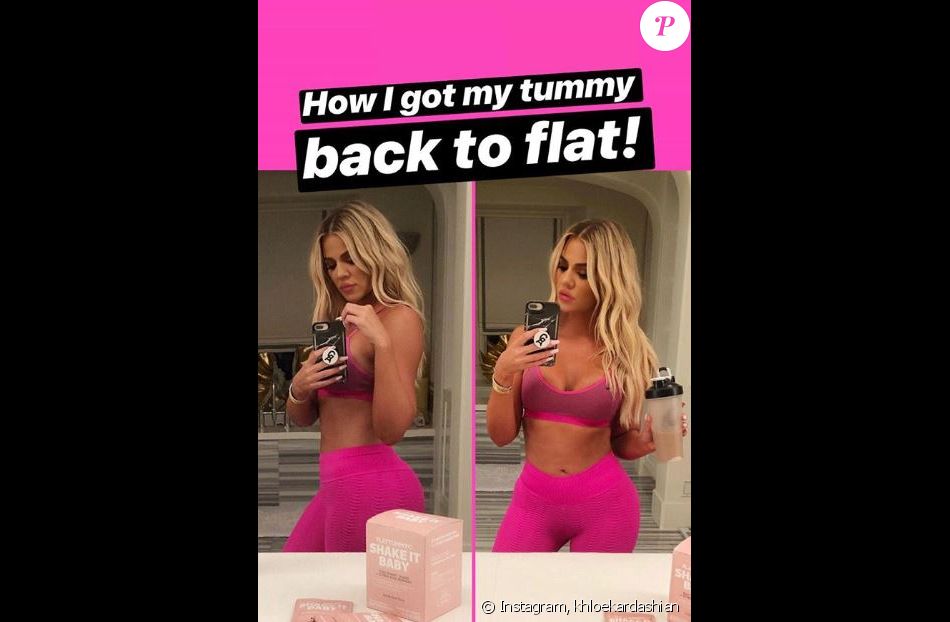 Khloé Kardashian expose sa silhouette post-grossesse sur Instagram le 18 septembre 2018.