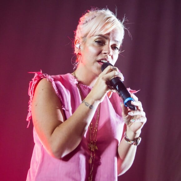 Lily Allen en concert au Music Hall of Williamsburg à Brooklyn, le 23 avril 2018.