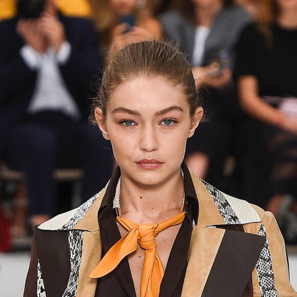 Gigi Hadid - Défilé Tod's, collection printemps-été 2019 à Milan. Le 21 septembre 2018.