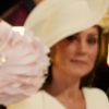 Meghan Markle, duchesse de Sussex, dans sa robe de mariée Givenchy réalisée par Clare Waight Keller, et le prince Harry lors de leur mariage à Windsor le 19 mai 2018.