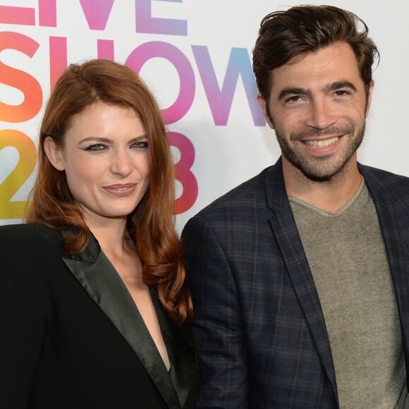 Elodie Frégé et son compagnon Gian Marco Tavani - People lors du "Etam Live Show 2018" aux Beaux-Arts à Paris, le 25 septembre 2018. © Veeren/Moreau/Bestimage