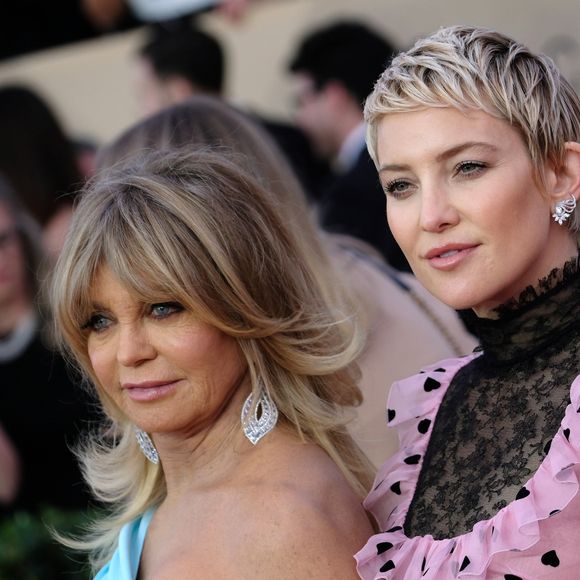 Goldie Hawn et sa fille Kate Hudson à la 24e soirée annuelle des Screen Actors Guild Awards à l'Auditorium Shrine à Los Angeles, le 21 janvier 2018 © Chris Delmas/Bestimage