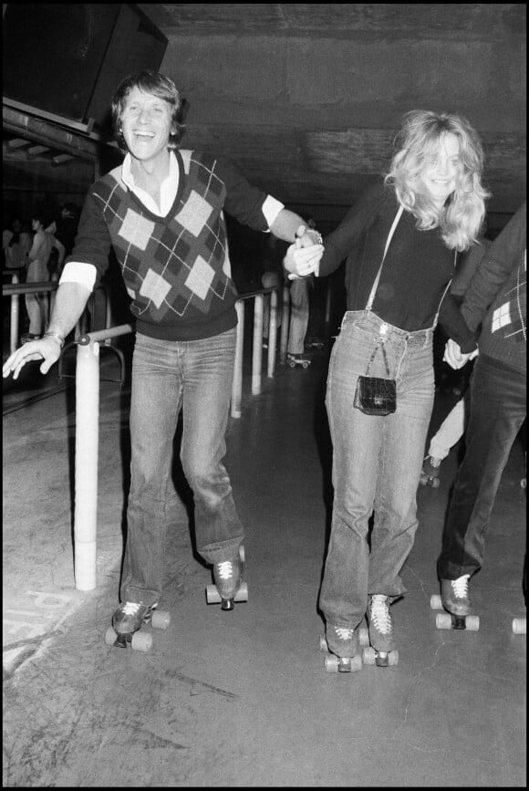 Yves Rénier et Goldie Hawn à Paris, le 17 mars 1980.