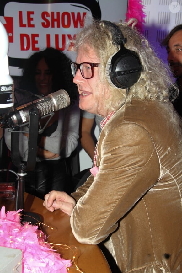 Exclusif - Yves Rénier et Pierre-Jean Chalençon participent à l'émission "Le show de Luxe" sur la radio Voltage le 2 octobre 2018. © Philippe Baldini / Bestimage