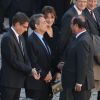 Nicolas Sarkozy et Carla Bruni Sarkozy, François Hollande - Arrivées à l'hommage national à Charles Aznavour à l'Hôtel des Invalides à Paris. Le 5 octobre 2018 © Jacovides-Moreau / Bestimage
