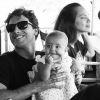 Hinarani de Longeaux avec Jérémy Florès et leur fille Hinahei. Instagram, le 11 septembre 2018.