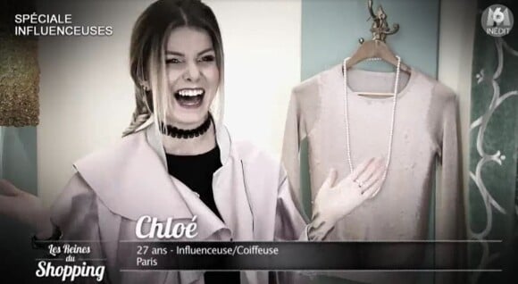 Chloé dans 'Les Reines du shopping", M6, 6 octobre 2018
