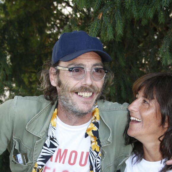 Philippe Rebbot, Romane Bohringer du film L'amour flou - Les célébrités lors de la 11ème édition du Festival du Film Francophone d'Angoulême, le 22 aout 2018. © Christophe Aubert via Bestimage