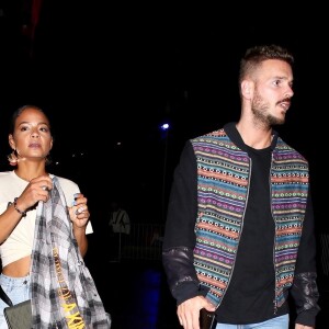 Christina Milian et son compagnon Matt Pokora (M. Pokora) à leur arrivée au concert de Drake et Migos à Los Angeles. Le 14 octobre 2018.