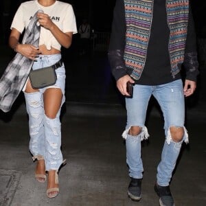 Christina Milian et son compagnon Matt Pokora (M. Pokora) à leur arrivée au concert de Drake et Migos à Los Angeles. Le 14 octobre 2018.