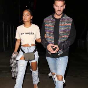 Christina Milian et son compagnon Matt Pokora (M. Pokora) à leur arrivée au concert de Drake et Migos à Los Angeles. Le 14 octobre 2018.