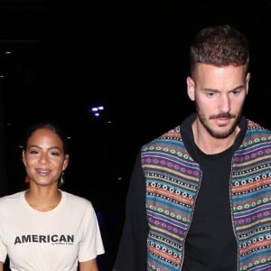 Christina Milian et son compagnon Matt Pokora (M. Pokora) à leur arrivée au concert de Drake et Migos à Los Angeles. Le 14 octobre 2018.