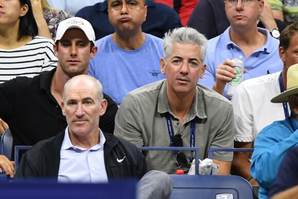 Bill Ackman (centre) - People et joueurs lors du tournoi de tennis US Open à New York le 30 août 2016.