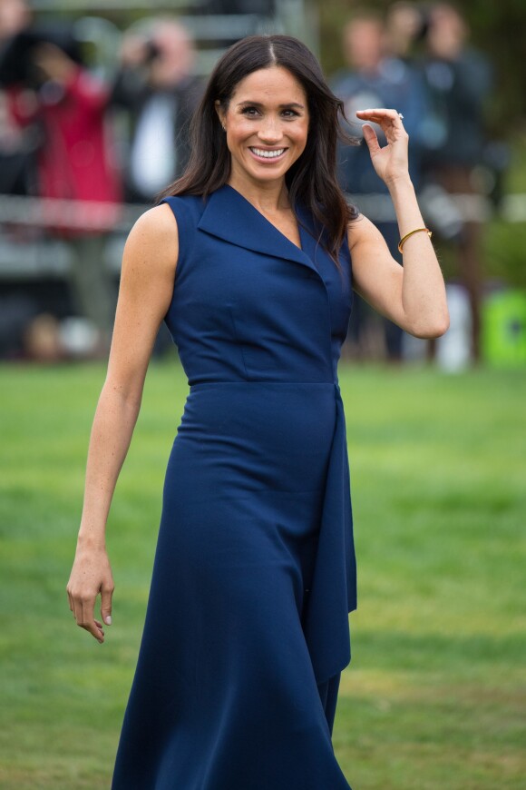 Meghan Markle à la réception donnée par le gouverneur de Victoria à Melbourne le 18 octobre 2018.