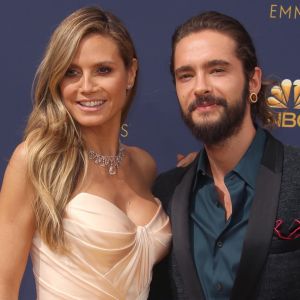 Heidi Klum et son compagnon Tom Kaulitz au 70ème Primetime Emmy Awards au théâtre Microsoft à Los Angeles, le 17 septembre 2018.