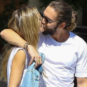 Exclusif - Heidi Klum et son compagnon Tom Kaulitz sont allés déjeuner en amoureux au restaurant Il Pastaio à Beverly Hills. Le 1er octobre 2018.