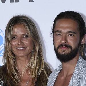 Heidi Klum et son compagnon Tom Kaulitz - Photocall de la soirée de gala Unicef à Porto Cervo. Le 10 août 2018.