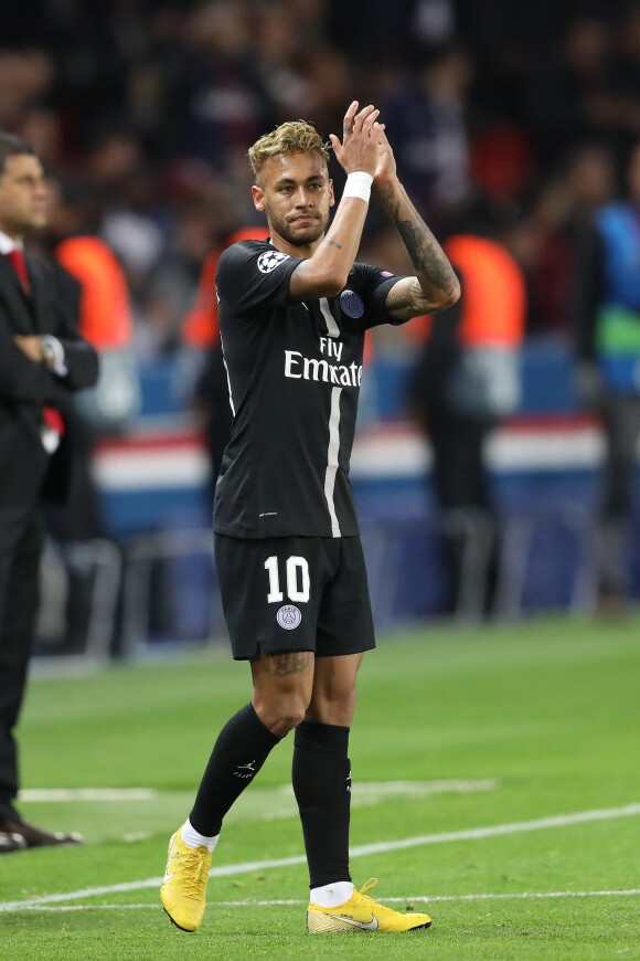 Neymar lors du match de ligue des champions de l'UEFA opposant le Paris Saint-Germain contre l'Étoile rouge de Belgrade au parc des Princes à Paris, France, le 3 octobre 2018. Le PSG a gagné 6-1. © Cyril Moreau/Bestimage
