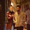 Exclusif - Bella Hadid et son compagnon The Weeknd se baladent main dans la main en amoureux dans les rues de Wolfgang Puck à Tribeca, Los Angeles, le 10 octobre 2018.