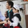 Le roi Felipe VI et la reine Letizia d'Espagne visitent le village de Moal, élu "plus beau village Asturien", le 20 octobre 2018. © Jack Abuin via Zuma Press/Bestimage