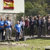 Le roi Felipe VI et la reine Letizia d'Espagne visitent le village de Moal, élu "plus beau village Asturien", le 20 octobre 2018. © Jack Abuin via Zuma Press/Bestimage