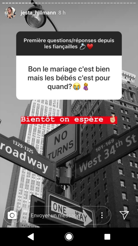 Jesta de "Koh-Lanta" parle de la demande en mariage de Benoît - story Instagram, 23 octobre 2018