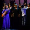 Katie Melua en concert à l'Olympia avec le "Gori Women's Choir" (Chorale des femmes de Gori) à Paris le 4 novembre 2016. © Lionel Urman/Bestimage
