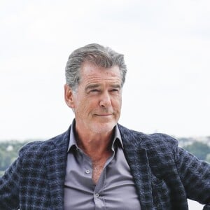 Pierce Brosnan au photocall de "Mamma Mia! Here We Go Again" à Hambourg, le 12 juillet 2018.