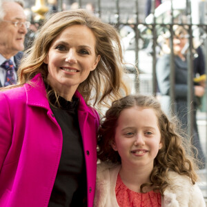 Geri Halliwell Horner et sa fille Bluebell Madonna Halliwell - Arrivées à la messe des jeux du Commonwealth à l'Abbaye de Westminster à Londres. Le 13 mars 2017