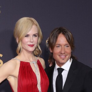 Nicole Kidman et son mari Keith Urban - 69ème cérémonie des Emmy Awards au Théâtre Microsoft à Los Angeles. Le 17 septembre 2017.