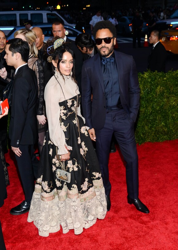Lenny Kravitz et et son ex-femme Lisa Bonet à New York, le 4 mai 2015.