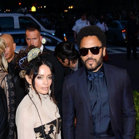 Lenny Kravitz et et son ex-femme Lisa Bonet à New York, le 4 mai 2015.