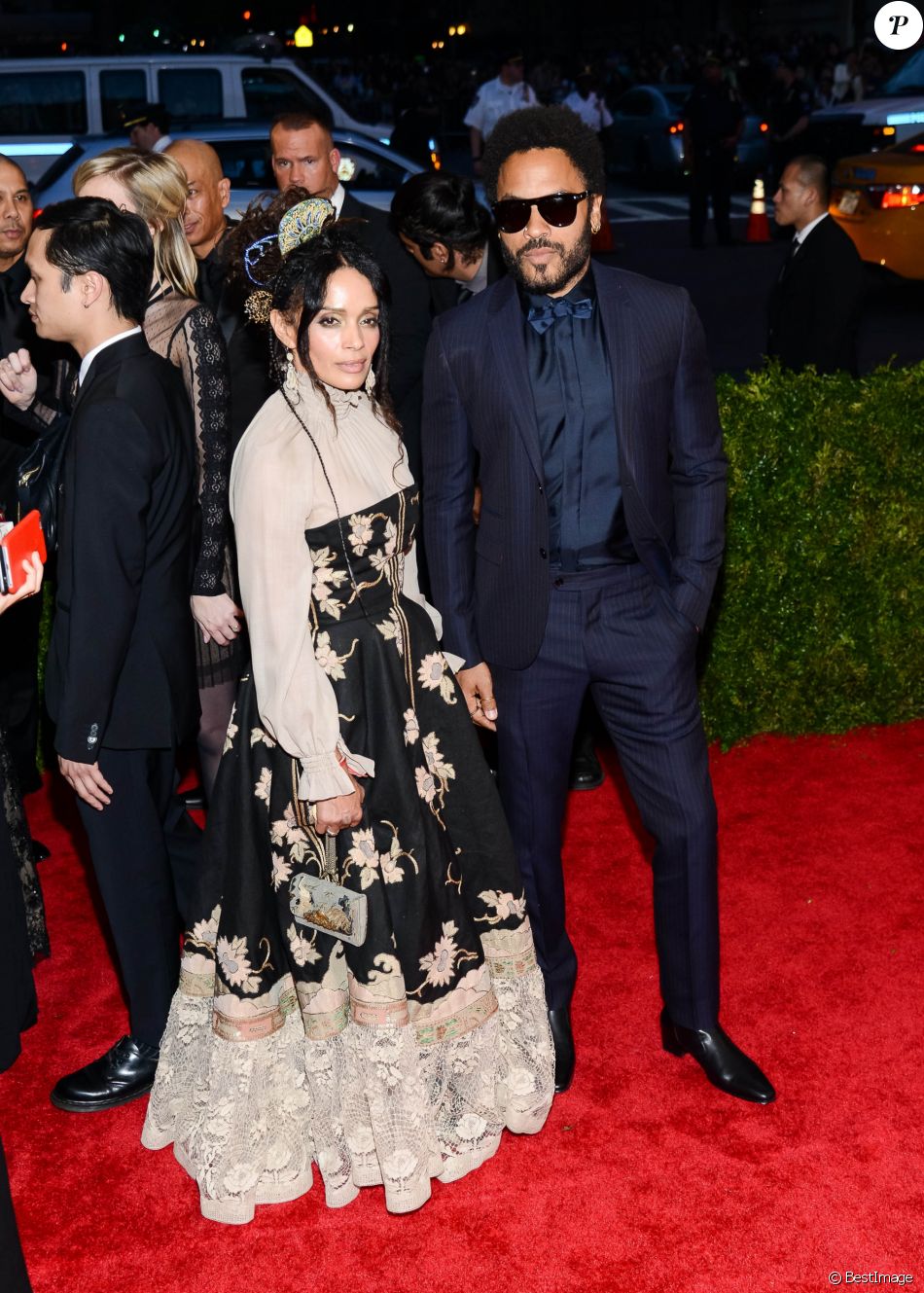 Lenny Kravitz et et son ex-femme Lisa Bonet à New York, le 4 mai 2015.