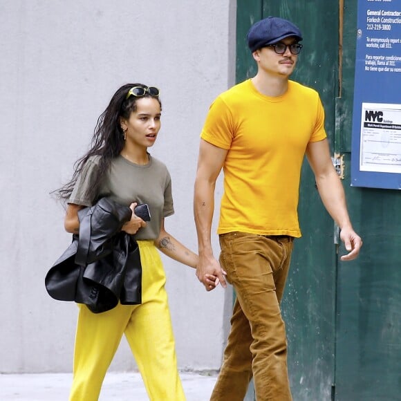 Zoë Kravitz et son compagnon Karl Glusman à New York City, le 8 septembre 2018.