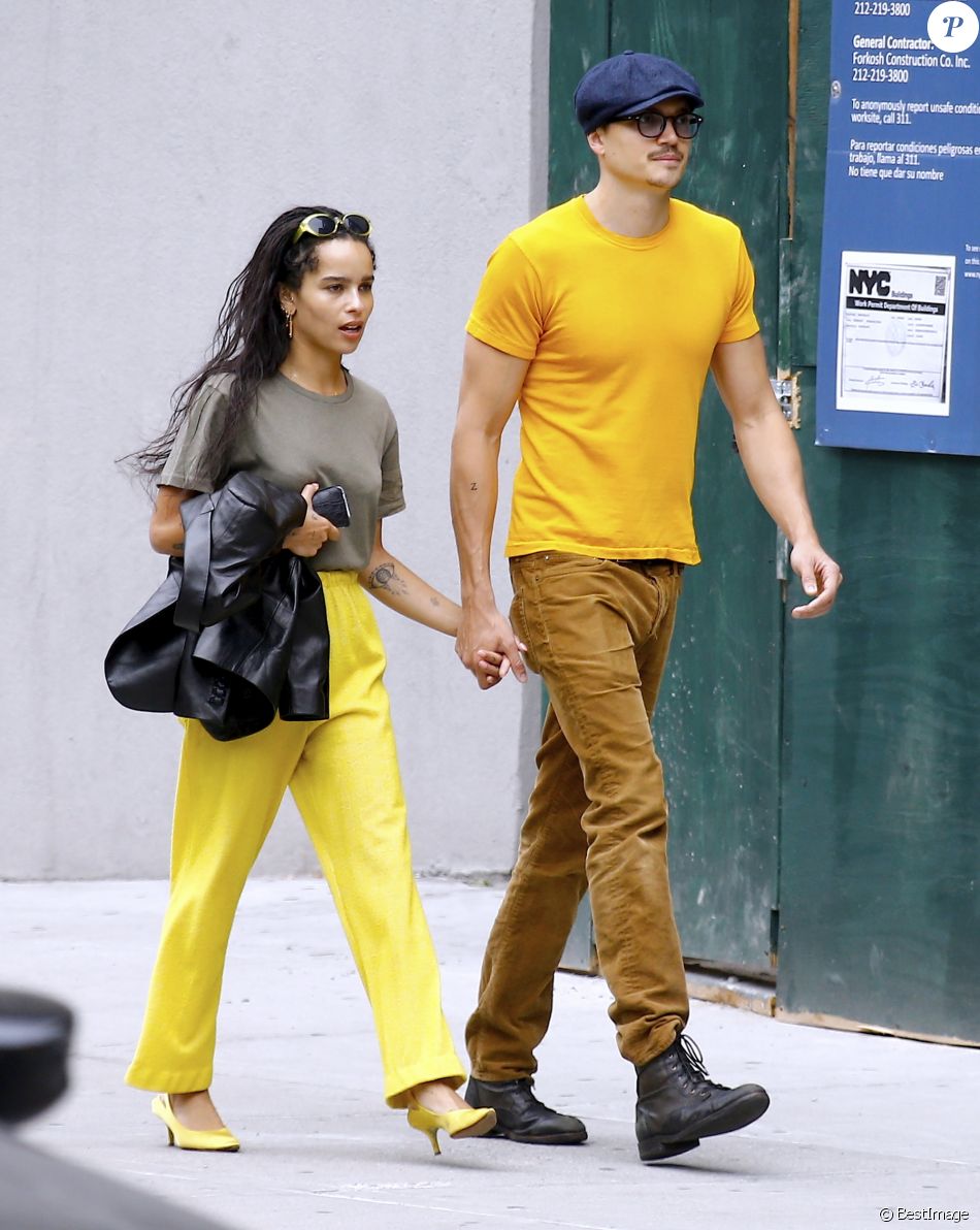 Zoë Kravitz et son compagnon Karl Glusman à New York City, le 8 septembre 2018.