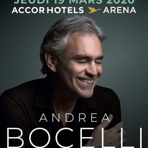 Andrea Bocelli sera sur la scène de l'AccorHotels Arena de Paris, le 19 mars 2020