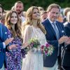 La princesse Madeleine de Suède et son mari Christopher O'Neill à la soirée de gala pour le 41e anniversaire de la princesse héritière Victoria de Suède, le 14 juillet 2018 à Borgholm.