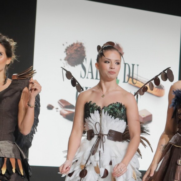 Joyce Jonathan, Marie Denigot-Hamon, Natasha St-Pier, Anaïs Delva - Défilé du 24ème Salon du Chocolat à Paris en faveur de l'association Mécénat Chirurgie Cardiaque au Parc des Expositions de la Porte de Versailles à Paris le 30 octobre 2018. © CVS-Veeren/Bestimage