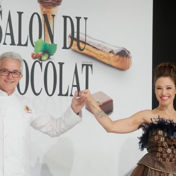 Stéphane Bonnat, Natasha St-Pier, Angelique Godet - Défilé du 24ème Salon du Chocolat à Paris en faveur de l'association Mécénat Chirurgie Cardiaque au Parc des Expositions de la Porte de Versailles à Paris le 30 octobre 2018. © CVS-Veeren/Bestimage30/10/2018 - Paris