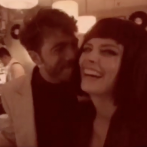 Gian Marco Tavani et Elodie Frégé sur une vidéo publiée sur Instagram le 31 octobre 2018.