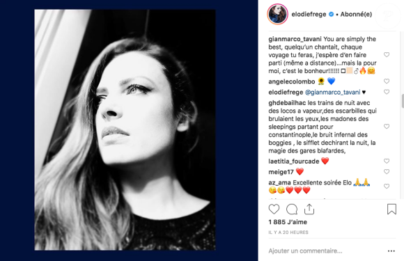 Gian Marco Tavani s'adresse tendrement à sa chérie Elodie Frégé sur Instagram le 31 octobre 2018.
