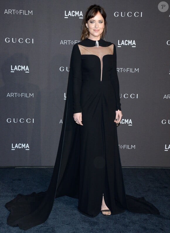 Dakota Johnson à la soirée LACMA Art + Film en l'honneur de Catherine Opie et Guillermo Del Toro présentée par Gucci à Los Angeles, le 3 novembre 2018