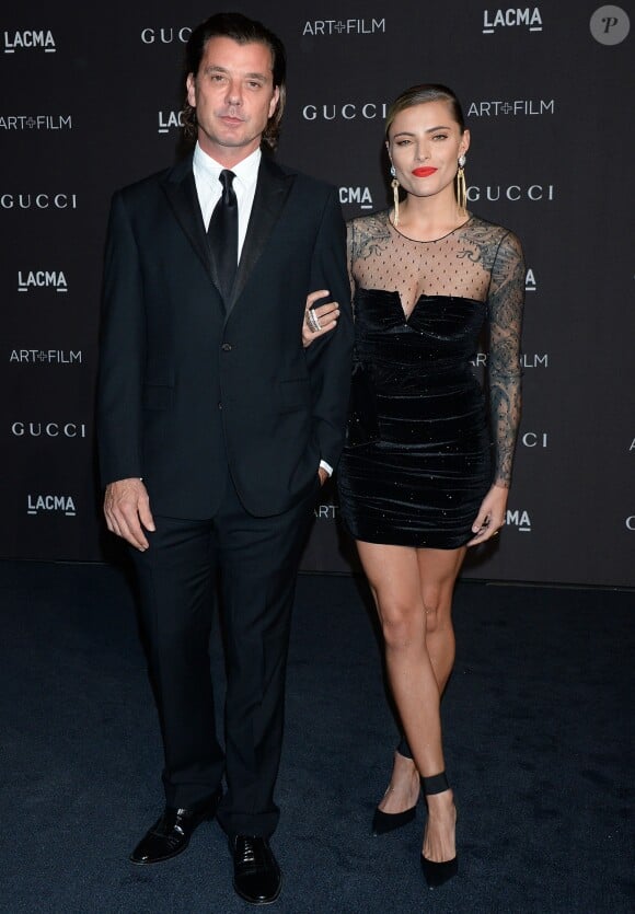Gavin Rossdale et sa compagne Sophia Thomalla à la soirée LACMA Art + Film en l'honneur de Catherine Opie et Guillermo Del Toro présentée par Gucci à Los Angeles, le 3 novembre 2018