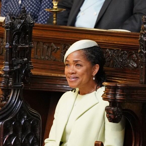 Doria Ragland - Cérémonie de mariage du prince Harry et de Meghan Markle en la chapelle Saint-George au château de Windsor, Royaume Uni, le 19 mai 2018.