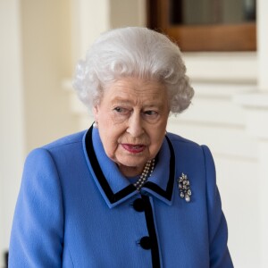 La reine Elisabeth II d'Angleterre au palais de Buckingham à Londres, Royaume Uni, le 24 octobre 2018.
