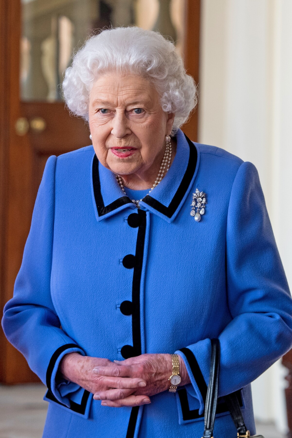 Photo La reine Elisabeth II d'Angleterre au palais de Buckingham à