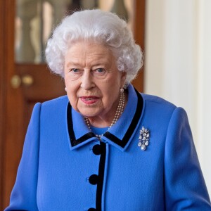 La reine Elisabeth II d'Angleterre au palais de Buckingham à Londres, Royaume Uni, le 24 octobre 2018.